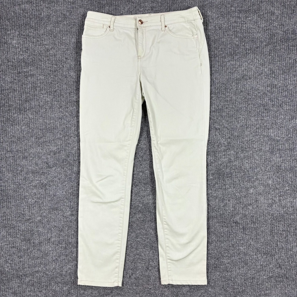 Chico's The Platinum Jegging Womens Size 0.5 Regular White Stretch Skinny Jeans
